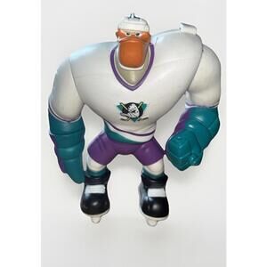 1996 Disney Mighty Ducks Grin 6" Duck Action Figure Wheels on Skates.